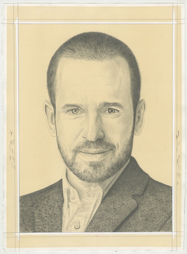 Portrait of Daniel S. Palmer, pencil on paper by Phong Bui.