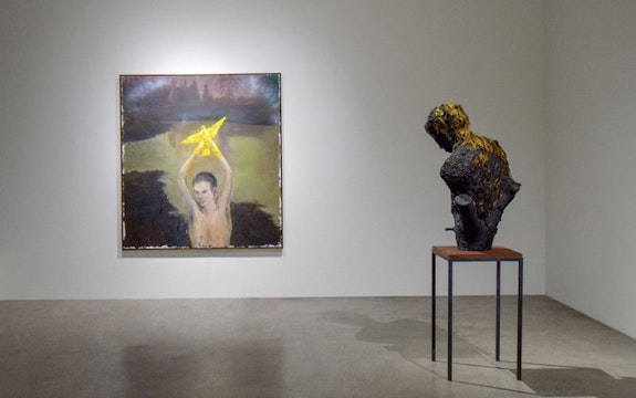 Installation view: <em>Enrique Martínez Celaya: The Boy: Witness and Marker, 2003-2018</em>, Robischon Gallery, 2019. Courtesy Robischon Gallery.