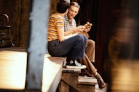 Left to right: Gideon Glick and Will Pullen in <em>To Kill A Mockingbird</em> on Broadway. Photo: Julieta Cervantes.