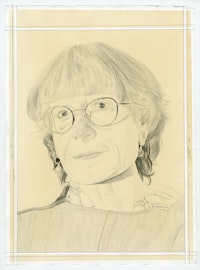 Portrait of Hanne Tierney, pencil on paper by Phong Bui.