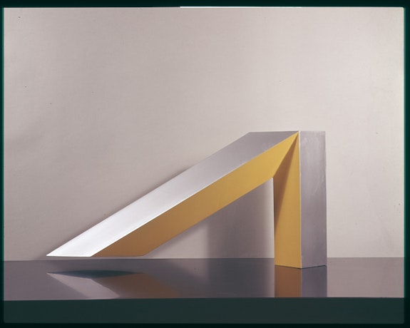 Robert Grosvenor, <em>Topanga</em>, 1965. Wood, stainless steel, 120 x 252 x 30 inches. © Robert Grosvenor. Courtesy Paula Cooper Gallery, New York.
