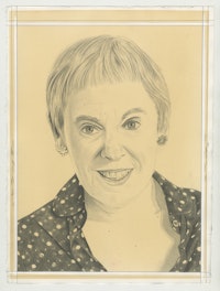 Portrait of Mira Schor. Pencil on paper by Phong Bui. 