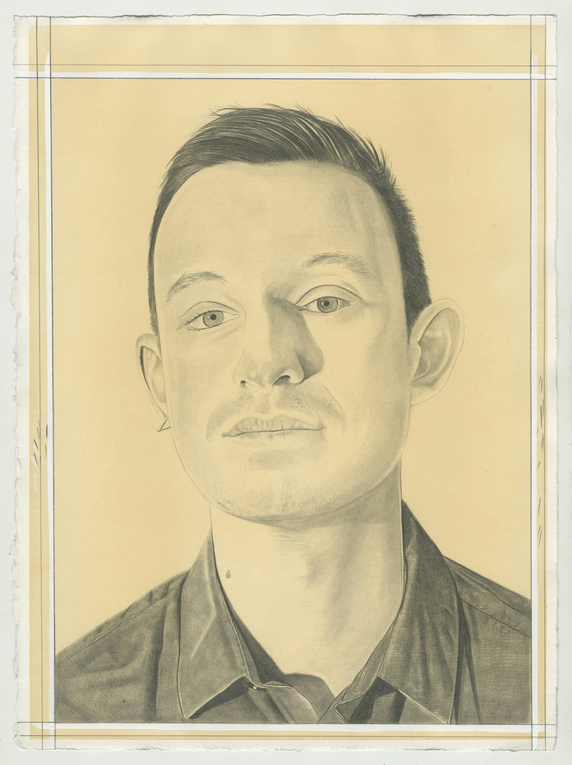 Portrait of Kyle Dacuyan, pencil on paper by Phong Bui.
