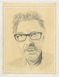 Portrait of Pierre Buraglio. Pencil on Paper by Phong Bui. 