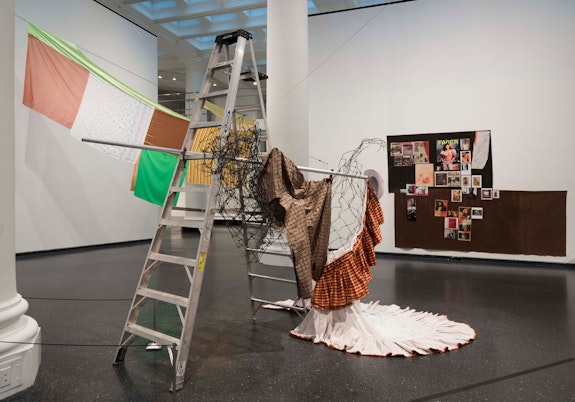 <p>Installation view: <em>Eric N. Mack: Lemme walk across the room</em>, Brooklyn Museum, 2019. Photo: Jonathan Dorado. Courtesy the Brooklyn Museum. </p>