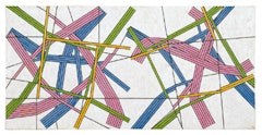 Kenneth Martin, “Order + Change (No Chance)” (1984). Generated by one straight line / Destruction of the square.	Estate of Kenneth Martin, courtesy Annely Juda Fine 