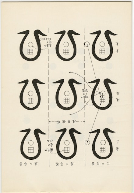 <p>Matsuzawa Yutaka, <em>On Another Work in Another Container, or On Cutting</em>, 1963. Brochure, 7 3/8 x 5 1/8 inches. Keiō University Art Center, Tokyo;Takiguchi Shūzō Papers, ca. 1945–1979.</p>