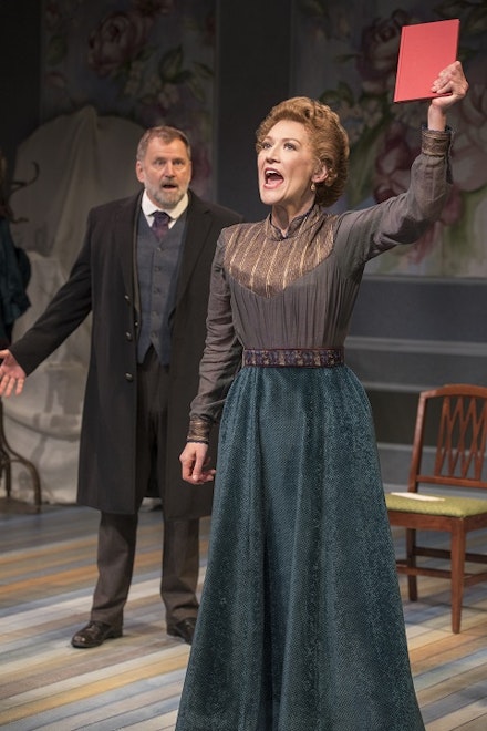 Brian Dykstra and Melinda Parrett in B Street Theatre's production of <em>A Doll's House Pt.2</em>.  Photo: Rudy Meyers Photography.