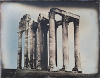 Joseph-Philibert Girault de Prangey, <em>Olympieion, Athens, Viewed from the East</em>, 1842. Daguerreotype, 7 1/16 x 9 7/16 inches. National Collection of Qatar.