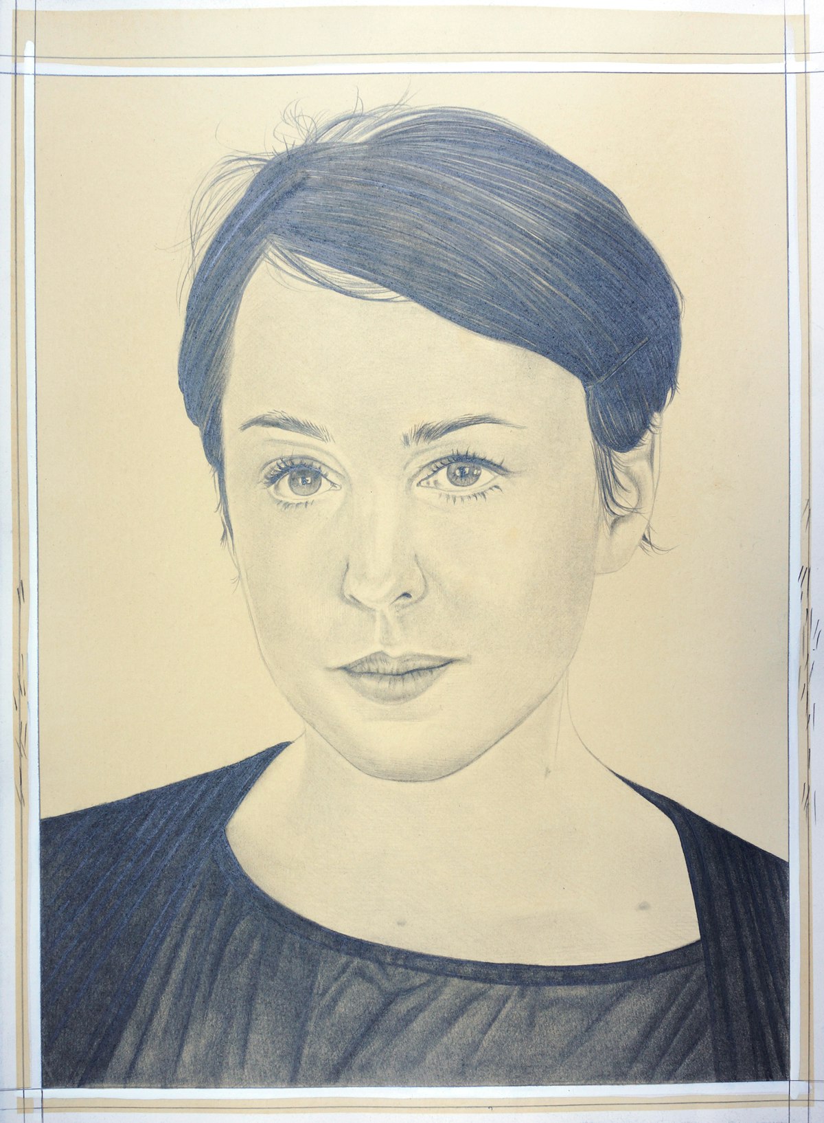 Portrait of Jane Benson, pencil on paper by Phong Bui.