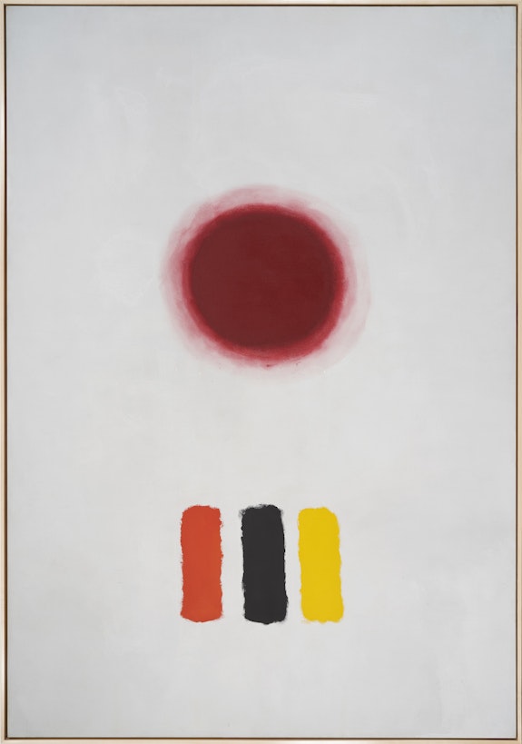 Adolph Gottlieb, <em>Icon</em>, 1964. Oil on canvas, 144 1/4 x 100 inches. © Adolph and Esther Gottlieb Foundation/Licensed by ARS, NY.