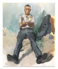 John Sonsini, <em>Roger</em>, 2014/2019. Oil on canvas, 72 x 60 inches. Courtesy the artist and Miles McEnery Gallery, New York, NY.