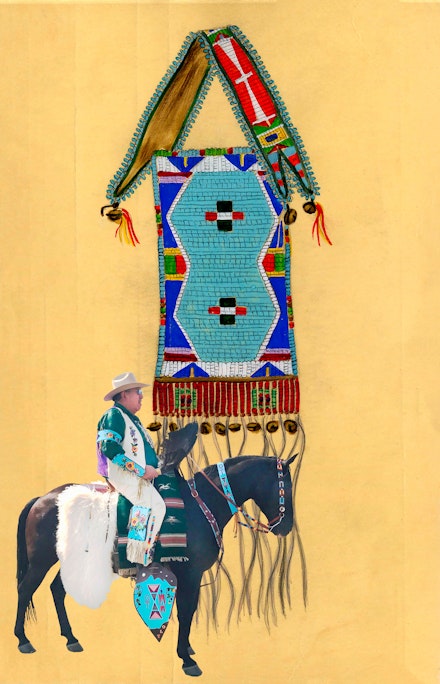 Wendy Red Star,<em> Catalogue Number 1949.66 Parade Rider: Tommy Little Owl</em>, 2019. Pigment print on archival paper, 18 x 20 inches. Courtesy the artist and Sargent's Daughters.