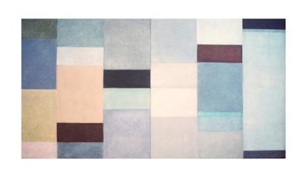Joanna Pousette-Dart, <em>Untitled diptych</em>, 1975, 7 x 14 feet. Private Collection.
