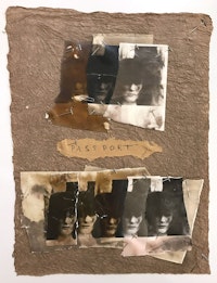 Deborah Turbeville, <em>Passport</em>, 1977. Collage of eight gelatin silver prints mounted on paper, 18 x 13 inches. Courtesy  Deborah Bell Photographs, New York. 