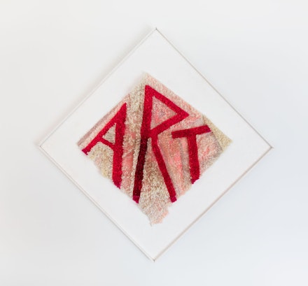 Mary Bauermeister (b.1934),<em> Art</em>, 2015, plastic straws and casein tempera on wood with artist's painted wood frame, 32