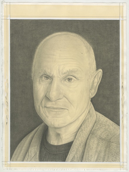 Portrait of Richard Serra, pencil on paper by Phong Bui.