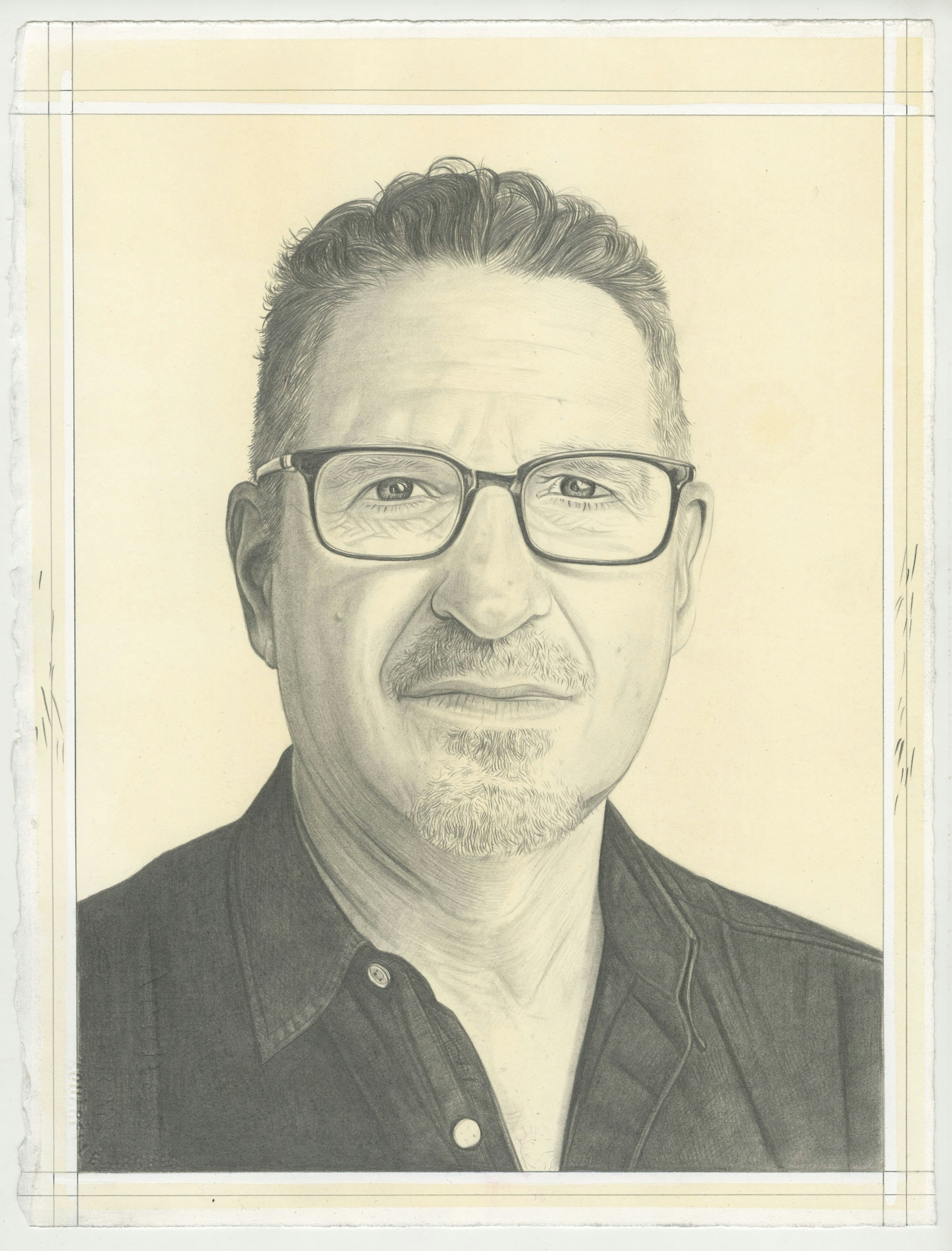 Portrait of George Bisacca, pencil on paper by Phong Bui.