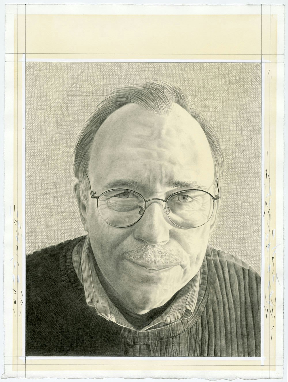 Portrait of Thomas Nozkowski, pencil on paper by Phong Bui.