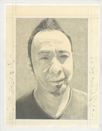 Portrait of Tomas Vu. Pencil on paper by Phong Bui. 