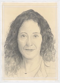 Portrait of Aliza Nisenbaum, pencil on paper by Phong Bui.