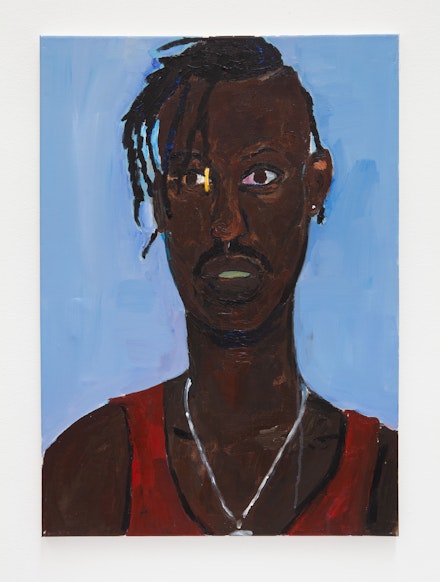 Henry Taylor, <em>Not Yet Titled</em>, 2019. Acrylic on canvas, 27 5/8 x 19 3/4 x 3/4 inches. © Henry Taylor, Courtesy of the artist and Blum & Poe, Los Angeles/New York/Tokyo.