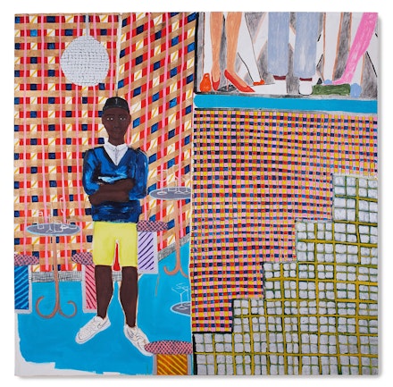 Sinéad Breslin, <em>The Bowery</em>, 2018. Oil on canvas, 71 x 71 inches. Courtesy Marc Straus.