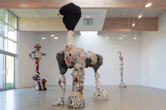 Installation view: Francesca DiMattio: Statues, Art Omi, Ghent, NY, 2019. Photo: Bryan Zimmerman.