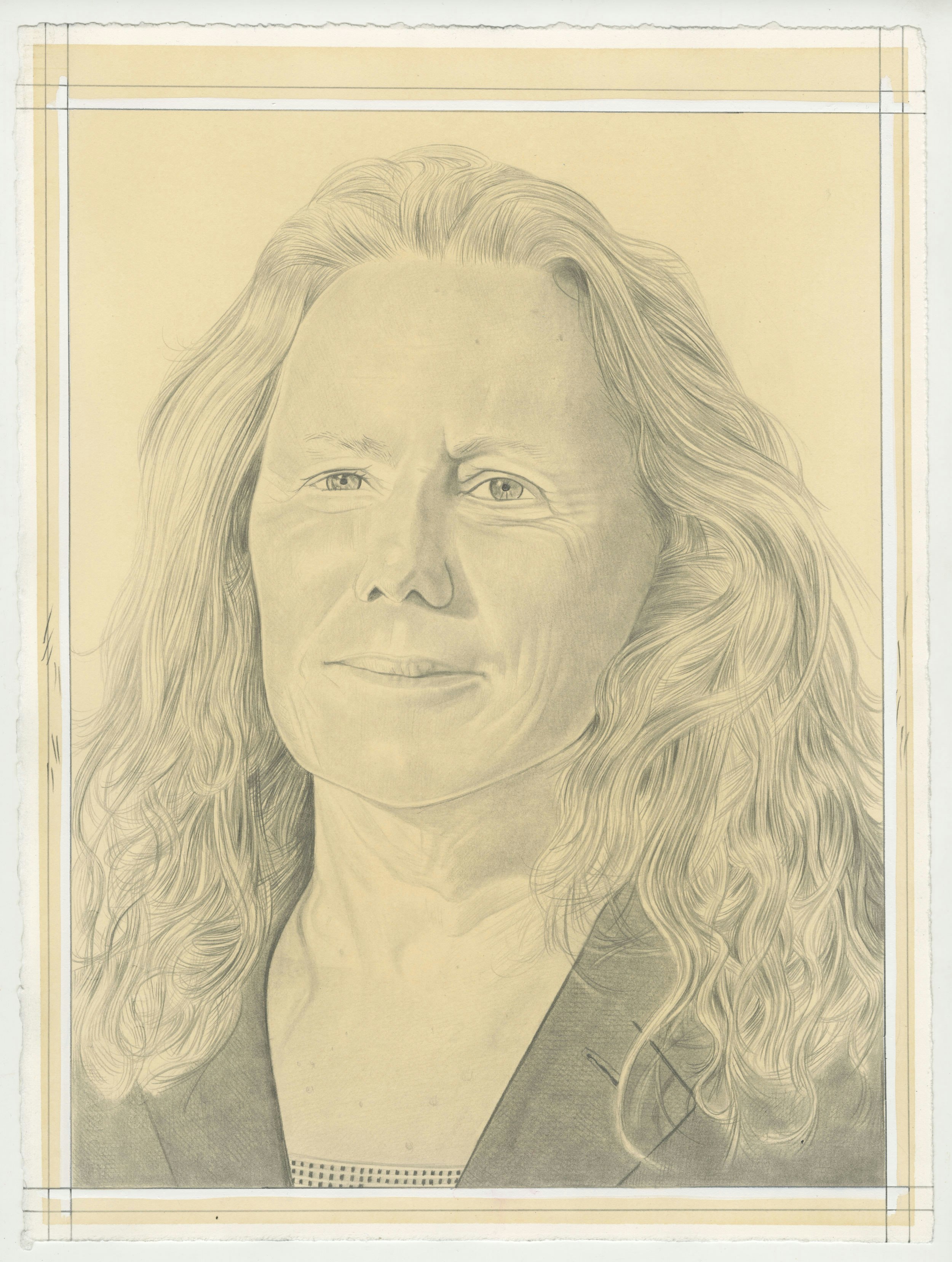 Portrait of Carol Szymanski, pencil on paper by Phong Bui.