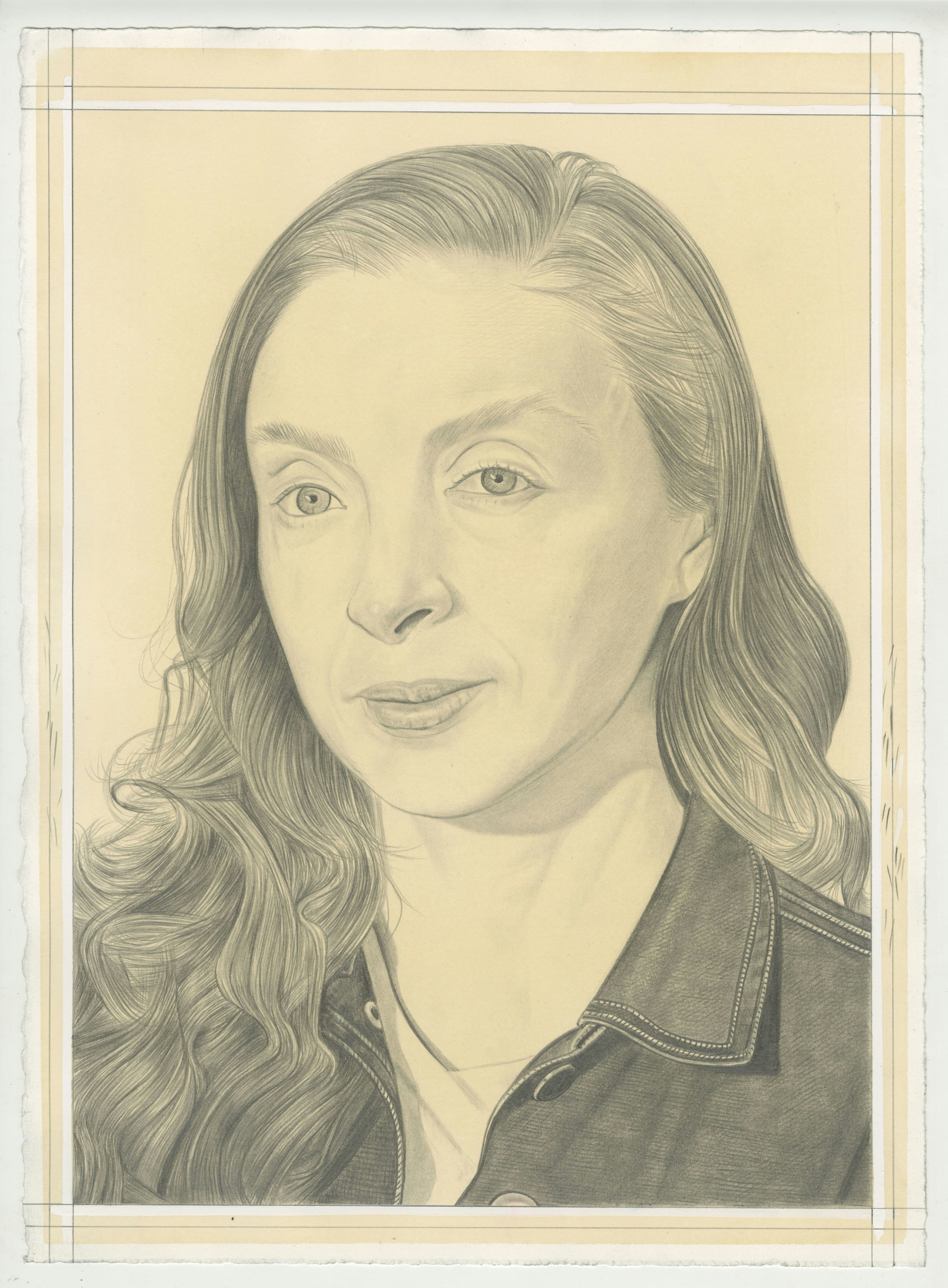 Portrait of Rachel Feinstein, pencil on paper by Phong Bui.
