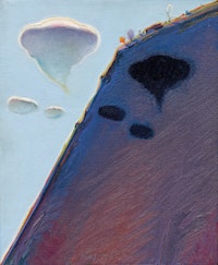 Wayne Thiebaud, <em>Cloud Ridge</em>, 1967. Oil on canvas, 12 1/8 x 9 3/4 inches. © Wayne Thiebaud / Licensed by VAGA at ARS, New York.