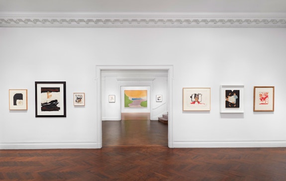 Installation view: <em>Helen Frankenthaler and Robert Motherwell: The Art of Marriage</em>, Mnuchin Gallery, 2019. Courtesy Mnuchin Gallery.