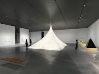 Installation view: <em>Agnes Denes:  Absolutes and Intermediates</em>, The Shed, New York, 2019. Photo: Dan Bradica. Courtesy the Shed.
