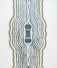 Kim Tschang-Yeul, <em>Composition</em>, 1969. Acrylic and cellulose lacquer on canvas, 63.78 x 53.54 inches. Courtesy Tina Kim, New York.