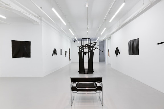 Installation view, <em>Tiona Nekkia McClodden: Hold on, let me take the safety off</em>, Company Gallery, New York, 2019.