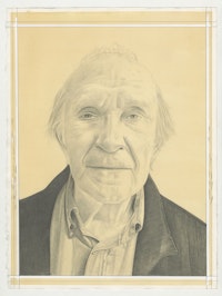 Michel Laclotte. Pencil on paper by Phong Bui.