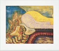 Bill Jenson, <em>Defiance</em>, 1996. Intaglio in 8 colors with spitbite and aquatint on Arches En Tout Cas paper, 36 1/4 x 42 3/4 inches. Courtesy ULAE.