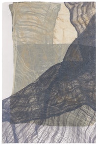 Martha Tuttle, <em>Water / Skin</em>, 2017. Relief and digital printing on hand assembled paper, 36 1/2 x 25 inches. Courtesy ULAE.