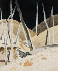 Charles Burchfield, Black Void, April 28, 1917. Watercolor and gouache on paper, mounted onboard, 22 x 18 inches. Courtesy DC Moore Gallery, New York.