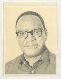 Portrait of Alvin Hall. Pencil on paper by Phong H. Bui