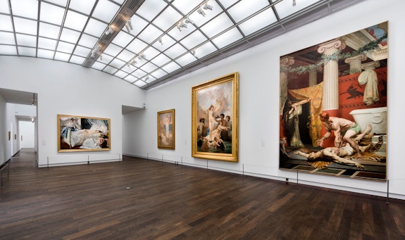 Installation view: <em>Huysmans. De Degas à Grünewald. Sous le regard de Francesco Vezzoli</em>, Musée d’Orsay, Paris, 2019–2020. © Musée d’Orsay. Photo: Sophie Crépy.