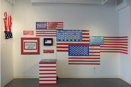 Installation view: <em>Celebrating 25 Years of Project 59: A Retrospective of Ukrainian-American Artist Irina Danilova</em>, Bronx River Art Center, 2020. Courtesy the Bronx River Art Center.
