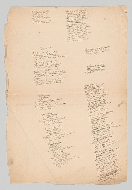 Alfred Jarry, Autograph manuscript of three poems “after and for” Paul Gauguin, ca. 1893–94. The Morgan Library & Museum, purchased for the Dannie and Hettie Heineman Collection as the gift of the Heineman Foundation, 2019.