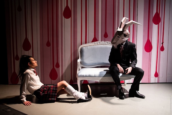 A scene from Haruna Lee's <em>Suicide Forest</em>, a production of The Bushwick Starr in collaboration with Ma-Yi Theatre Company. Photo: Maria Baranova.