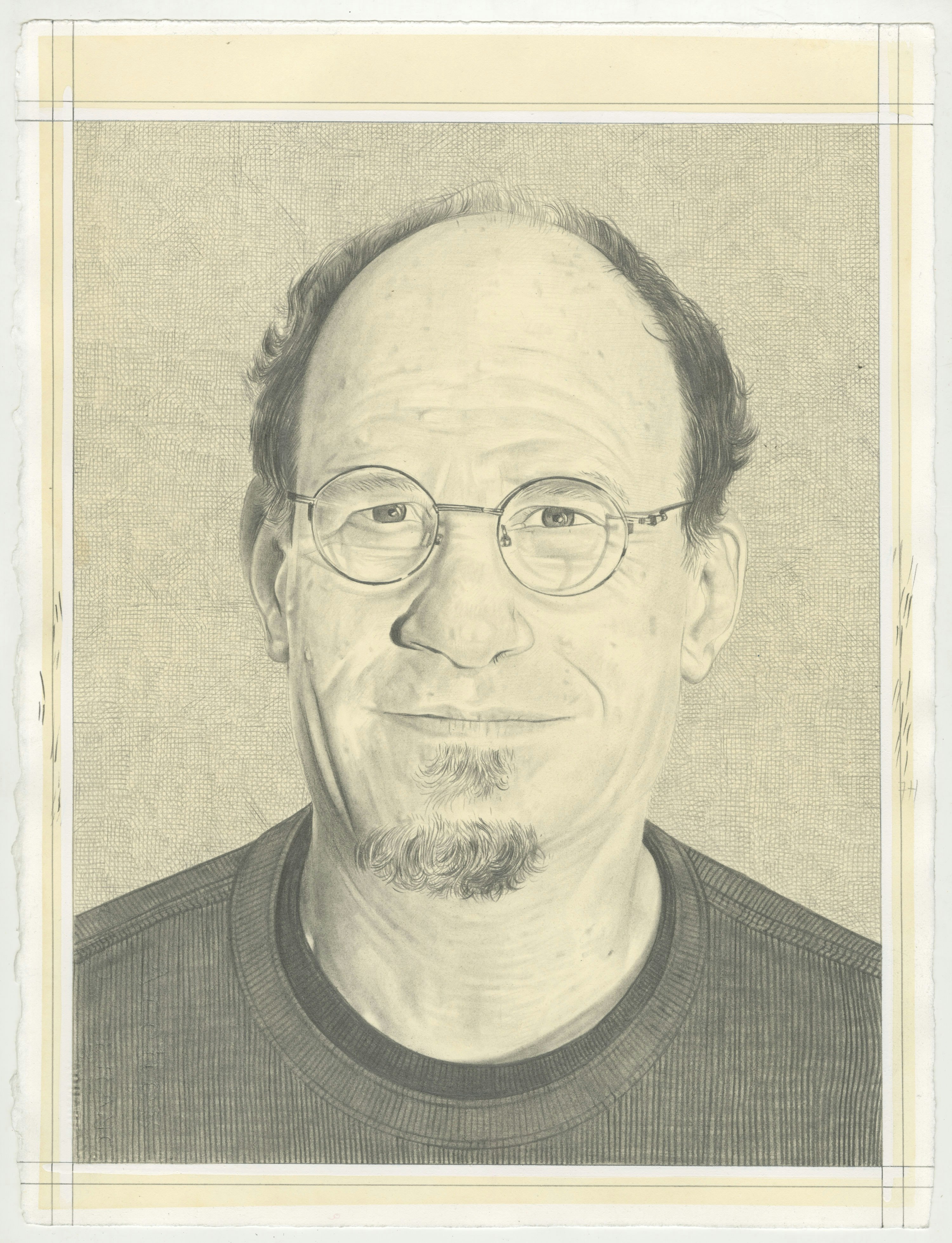 Portrait of Mark Bloch, pencil on paper by Phong H. Bui.