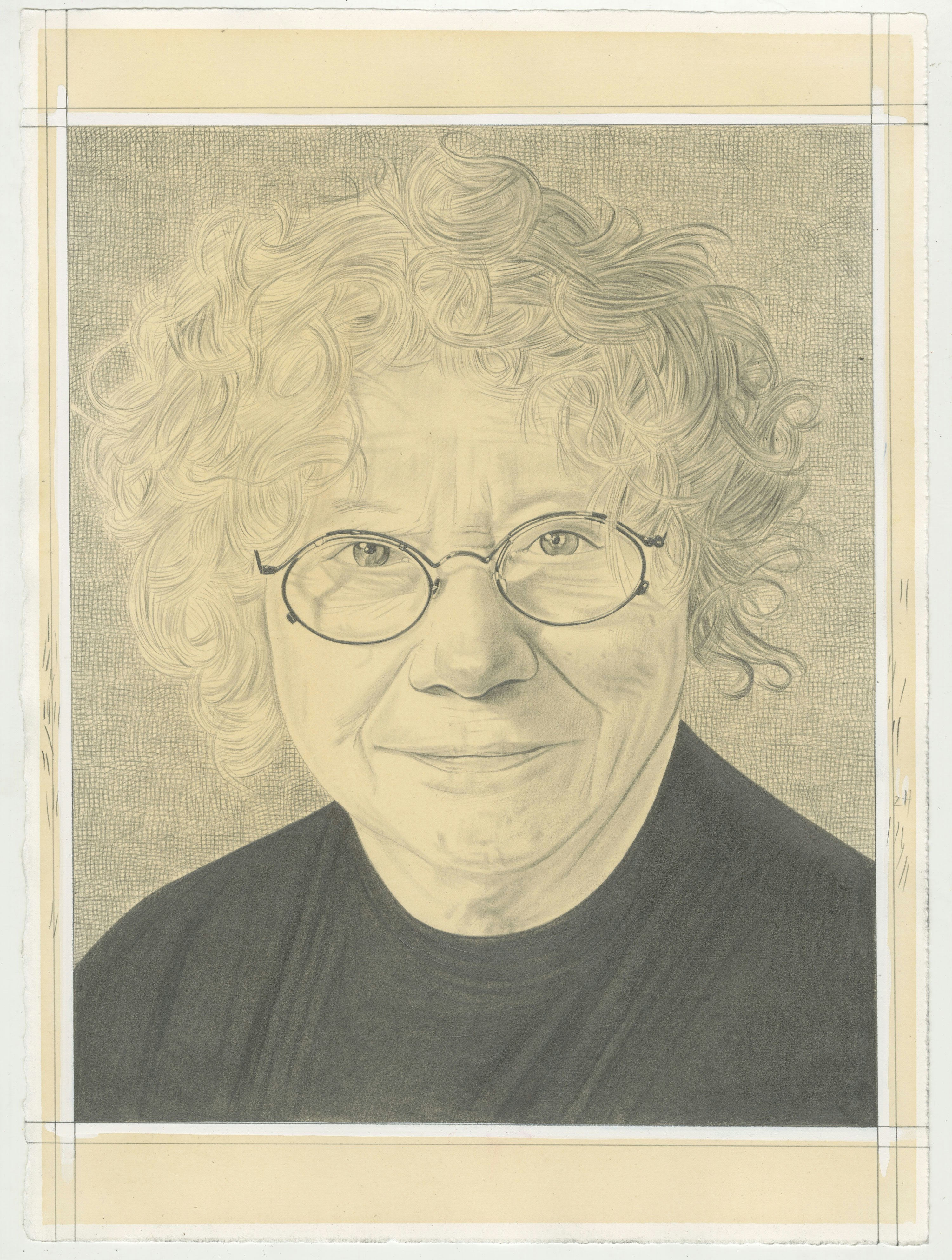 Portrait of Gladys Nilsson, pencil on paper by Phong H. Bui.