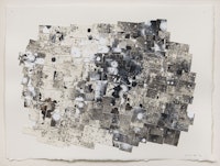 Jack Whitten, <em>Broken Grid VIII</em>, 1996. Sumi ink and acrylic on paper collage, 11 1/4 x 15 inches. © Jack Whitten Estate. Courtesy the Jack Whitten Estate and Hauser & Wirth. Photo: Genevieve Hanson.