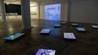 Installation View: <em>Jennifer West: Future Forgetting</em>, JOAN, Los Angeles. Photo: David Matorin.