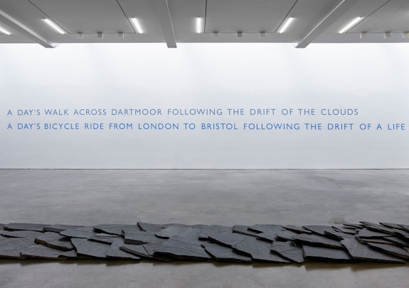 Installation view: <em>Richard Long: FROM </em>A ROLLING STONE <em>TO NOW</em>, Lisson Gallery, New York, 2020. © Richard Long. Courtesy Lisson Gallery.