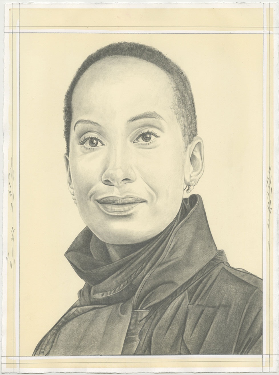 Portrait of Daisy Desrosiers, pencil on paper by Phong H. Bui.